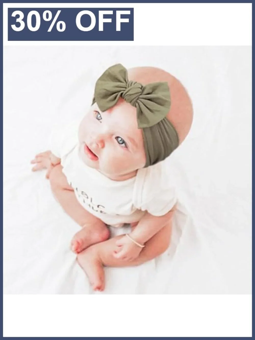 Baby Girl Headbands Set of 22 Nylon Stretch Hair Bows